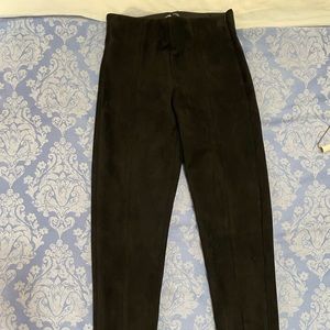 Black faux suede legging from Zara